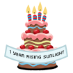 1 year Rising Sunlight